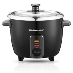 RC006SS 6-Cup Electric Rice Cooker With 304 Surgical Grade Stainless Steel Inner Pot, Makes Soups, Stews, Porridges, Grains And Cereals, 6 Cup (3 Cups Uncooked), Black