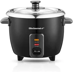 RC006SS 6-Cup Electric Rice Cooker With 304 Surgical Grade Stainless Steel Inner Pot, Makes Soups, Stews, Porridges, Grains And Cereals, 6 Cup (3 Cups Uncooked), Black -Kitchen Island Sale 41IJBDmhZsL. AC