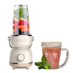 Personal Size Bullet Blender 300 Watts For Shakes Smoothies Seasonings Sauces With 17 Oz Cup / 10 Oz Mug,Retro Style