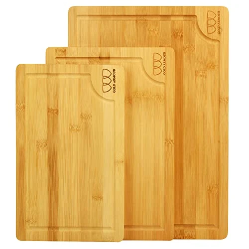 Bamboo Cutting Board, (Set Of 3) Kitchen Chopping Boards For Meat Cheese And Vegetables, Heavy Duty Butcher Block 1 Bamboo Cutting Board, (Set Of 3) Kitchen Chopping Boards For Meat Cheese And Vegetables, Heavy Duty Butcher Block