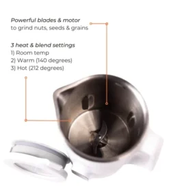 UTR Machine Automatic Nut Milk Maker, Homemade Almond, Oat, Coconut, Soy, Or Plant Based Milks And Non Dairy Beverages, Boil And Blend Single Servings, Stainless Steel, Self-Cleaning, White -Kitchen Island Sale 41Iha3POSyL