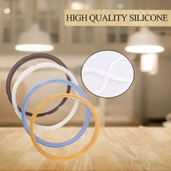 Silicone Sealing Ring, 4pcs, Orange & Common Transparent White&Savory Sky Blue&Rich Brown， Fit For 5qt / 6qt (5/6Qt) -Kitchen Island Sale 41Ixh4JX9jS