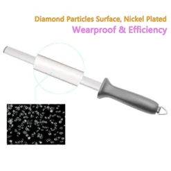 Wiitek 10inch Diamond Knife Honing Rod, Professional Chef Knife Sharpening Steel, Kitchen Knives Sharpeners, Oval 600# Grit, Ideal For Chef Knife, Cooking Knife, Butchers Knife And Japanese Knife -Kitchen Island Sale 41J2X1sQT5L