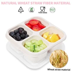 6 Pack Snack Containers, 4 Compartment Lunchable Containers, Reusable Meal Prep Snack Containers For Kids, Snack Bento Boxes For Toddler School, Work And Travel -Kitchen Island Sale 41J4Dubmd7L