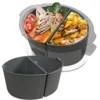 2 Pack Silicone Slow Cooker Liners Fit Crockpot 6-7 Quarts Oval Slow Cooker, Reusable Food Grade Silicone Slow Cooker Divider Liners,BPA Free,Easy Clean Or Leakproof Dishwasher Safe Cooking Liner (Grey)
