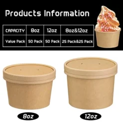 50 Pack 8 Oz Soup Containers With Lids,Disposable Containers With Lids For Food,ice Cream Cups With Lids. It Is Very Suitable For Storing Food In The Refrigerator Or Carrying Out 12 50 Pack 8 Oz Soup Containers With Lids,Disposable Containers With Lids For Food,ice Cream Cups With Lids. It Is Very Suitable For Storing Food In The Refrigerator Or Carrying Out -Kitchen Island Sale 41JVRR10sPL