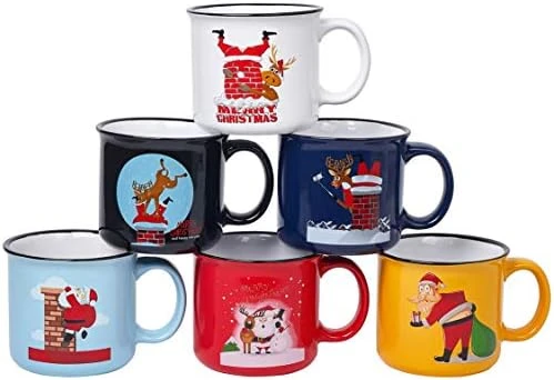 14 Oz Christmas Coffee Mug Set Of 6, Best Christmas Gifts For Women, 14 Ounce Ceramic Mugs Set In Funny Santa Design, Hot Chocolate Cups For Kids, Coffee Cups 10 14 Oz Christmas Coffee Mug Set Of 6, Best Christmas Gifts For Women, 14 Ounce Ceramic Mugs Set In Funny Santa Design, Hot Chocolate Cups For Kids, Coffee Cups - Image 10