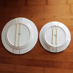 1PCS Plate Hanger 12.01" W Type Stainless Steel Plate Hangers Invisible Wall Hooks For Walls Compatible Decorative Plates Hooks Dish Diaplay Holder Golden -Kitchen Island Sale 41Jr88stTnL