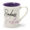 Enesco Our Name Is Mud Bad Besties Stoneware Mug, 1 Count (Pack Of 1), Purple