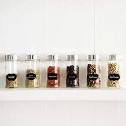 160 Spice Jar Label Stickers Kitchen Pantry Labels Chalkboard Labels Reusable Waterproof Blackboard Vinyl Set 12 160 Spice Jar Label Stickers Kitchen Pantry Labels Chalkboard Labels Reusable Waterproof Blackboard Vinyl Set -Kitchen Island Sale 41KK6VxO8PL