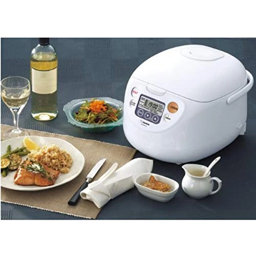 Micom Rice Cooker And Warmer (10-Cup/Cool White) With Bamboo Stir Spatula & Mitt (3 Items) 3 Micom Rice Cooker And Warmer (10-Cup/Cool White) With Bamboo Stir Spatula & Mitt (3 Items) - Image 3