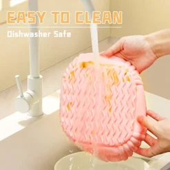 2-Pack Air Fryer Square Silicone Liners Basket, 8 Inch For 4 To 7QT Silicone Air Fryer，Reusable Food Safe Easy Clean Non Stick Air Fryer Accessories For Oven Microwave Air Fry (Grey+Pink) -Kitchen Island Sale 41KhHrbHSVL