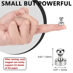 18 Pcs Push Pin Magnets, Fridge Magnet, Whiteboard Magnets, Heavy Duty Magnet, Used As Strong Fridge Magnet, Office Magnets, Strong Magnet For Whiteboard, Perfect For Home, Office, Not For Glass Board