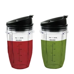 Blender Cups For Ninja Blender, 18OZ Cup With Sip & Seal Lids Compatible With 900w 1000w Nutri Ninja Blender Auto IQ Series (2 Pack) -Kitchen Island Sale 41KsKnHP6EL