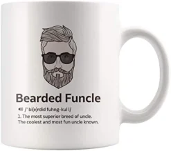 Bearded Funcle Definition Mug Uncle From Niece Nephew Brother Sister Father's Day Funny Ceramic Coffee Cup 11 Oz White 12 Bearded Funcle Definition Mug Uncle From Niece Nephew Brother Sister Father's Day Funny Ceramic Coffee Cup 11 Oz White -Kitchen Island Sale 41KvGPO08L. AC
