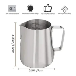 Milk Frothing Pitcher, 20 Oz Milk Frother Cup Espresso Cup Stainless Steel -Kitchen Island Sale 41KzOm6cUhS