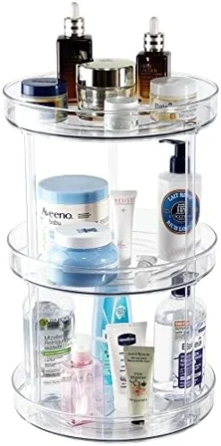 Lazy Susan Turntable 2-Tier Pantry Organization And Storage Spice Rack Spinning Cabinet Organizer Rotating Tray Spinner For Kitchen Vanity Bathroom Jewelry Makeup Cosmetic 9.2-Inch Clear -Kitchen Island Sale 41LSa7YVSbL. AC