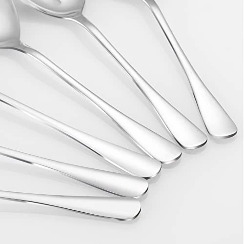 10.1-Inch 6-Piece Serving Spoons - Includes 3 Large Serving Spoons And 3 Slotted Spoons, Stainless Steel Buffet Serving Utensils,Metal Serving Spoons Set For Parties 6 10.1-Inch 6-Piece Serving Spoons - Includes 3 Large Serving Spoons And 3 Slotted Spoons, Stainless Steel Buffet Serving Utensils,Metal Serving Spoons Set For Parties - Image 6