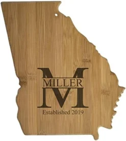 USA Ohio State Shaped Personalized MILLER Cutting Board | Custom Bamboo Serving & Cutting Board (Ohio) -Kitchen Island Sale 41MSXff7jgL. AC