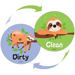 Sloth Stuff-Dishwasher Magnet Clean Dirty Sign -Double Sided Magnet Flip With Magnetic Plate For Any Dishwasher-Funny Signs Kitchen Gifts For Women Mom Kids