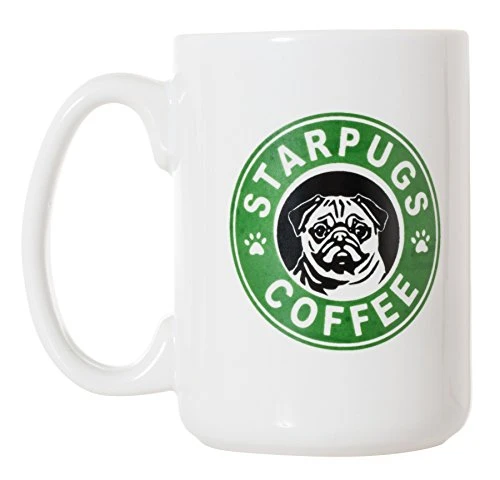 Starpugs Coffee Mug For Pug Dog Lovers - 15oz Deluxe Double-Sided Coffee Tea Mug 1 Starpugs Coffee Mug For Pug Dog Lovers - 15oz Deluxe Double-Sided Coffee Tea Mug