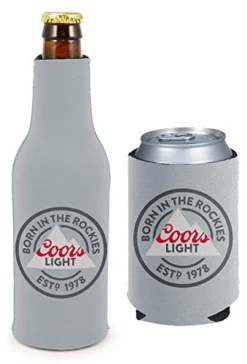 Licensed Beer Coolie Insulator Sleeve Holder Huggie Can & Bottle Set