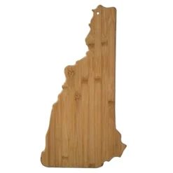 New Hampshire State Shaped Serving & Cutting Board, Natural Bamboo