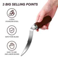 UPKOCH 1PC Coconut Tool Coconut Meat Remover Durable Wooden Handle Stainless Steel Coconut Opener Scraper Knife For Kitchen Home 12 UPKOCH 1PC Coconut Tool Coconut Meat Remover Durable Wooden Handle Stainless Steel Coconut Opener Scraper Knife For Kitchen Home -Kitchen Island Sale 41NRPQcJ5aL