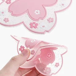 2 Pcs Silicone Coaster Cup Mat Cute Flower Coasters Non Slip Silicone Drink Cup Mat For Drinks PVC Tabletop Protection Mat Bowl Mat Heat Insulation Placemat (Large) -Kitchen Island Sale 41NeFe7llWL