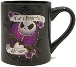 Disney Nightmare Before Christmas Jack And Sally Misfit Love Wide Rim Ceramic Mug, 16 Ounces -Kitchen Island Sale 41OMPIhy1L. AC