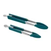 Lil' Huggers Dishwasher Safe Lazy Locking Cooking Tongs / Salad Serving Tools / Multi Purpose - 2 Piece, Marine Blue