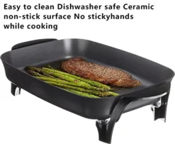 16 Inch Nonstick Electric Skillet - Roasts, Fries, Grills, Stews, Bakes, And Makes One-dish Meals. -Kitchen Island Sale 41Oe5azE5xL