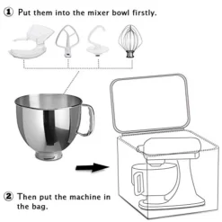 Luxja Portable Storage Bag For KitchenAid Mixers And Extra Accessories (Compatible With 4.5-Quart And 5-Quart KitchenAid Mixers), NO ACCESSORIES INCLUDED, Black -Kitchen Island Sale 41OgbDor1IL