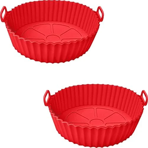 Fryer Silicone Liner, 2 Pcs Round 9.5inch Baking Parchment Air Fryer Silicone Pot,Oil Resistant Extra Large Food Grade Baking Liner For Baking Roasting Microfwave Air Fryer 3QT Above (9.5inch) 7 Fryer Silicone Liner, 2 Pcs Round 9.5inch Baking Parchment Air Fryer Silicone Pot,Oil Resistant Extra Large Food Grade Baking Liner For Baking Roasting Microfwave Air Fryer 3QT Above (9.5inch) - Image 7