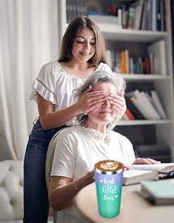 Best Gigi Ever-Grandma Gifts From Granddaughter Grandson Mothers Day Birthday Christmas Gifts For New Grandma,Nana,Mimi,Soon To Be Gigi,Stainless Steel Insulated Grandmother Mug Cup 20Ounce Multicolor -Kitchen Island Sale 41PYFHv1SeL