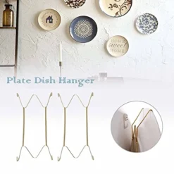 Wall Dish Spring Holder Dismountable Securing Clip Fixed Home Decor Wall Display Golden Dish Decoration Crafts 6/7/8/10/12/14/16 Inch(10 Inch) -Kitchen Island Sale 41Pcu7b77jL