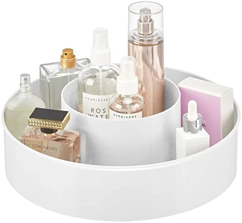 MDesign Plastic Lazy Susan Round Spinning Storage Tray; Rotating 360 Degree Carousel Organizer For Makeup, Cosmetic Organization; Holder For Nail Polish, Perfume, Health And Beauty Essentials - Clear 7 MDesign Plastic Lazy Susan Round Spinning Storage Tray; Rotating 360 Degree Carousel Organizer For Makeup, Cosmetic Organization; Holder For Nail Polish, Perfume, Health And Beauty Essentials - Clear - Image 7