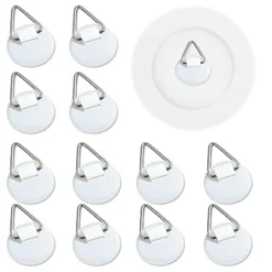 50Pcs Invisible Adhesive Plate Hanger, Vertical Plate Holders For Wall, Adhesive Plate Hanger Hooks For Plate Pictures Wall Decor (white)