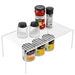IPEGTOP Set Of 6 Large (15.7 X 9.4 Inch) Kitchen Cupboard Organiser, Freezer Cabinet Storage Shelf Wire Rack, Rustproof Stainless Steel Shelves For Fridge Pantries Countertops Utensils - White -Kitchen Island Sale 41Q3hDqnncS