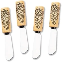 4-Piece Hand Painted Resin Handle With Stainless Steel Blade Cheese Spreader/Butter Spreader Knife, Assorted (Mahjong) -Kitchen Island Sale 41Q4IOI8rXL. AC