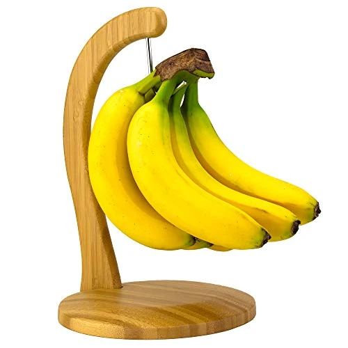 Totally Bamboo Banana Holder, Banana Hanger Stand With Stainless Steel Hook 1 Totally Bamboo Banana Holder, Banana Hanger Stand With Stainless Steel Hook