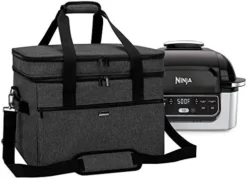 ARWO Double Layers Carrying Bag Compatible With Ninja Foodi Grill, Travel Tote Bag With Pockets Compatible With Ninja Foodi 5-in-1 Indoor Grill And Kitchen Accessories, Black -Kitchen Island Sale 41QkT4lJXNL. AC
