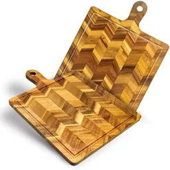 Acacia Wood Cutting Board Large Rectangle 17” X 13'' X 0.6” (Set Of 1) With For Meat, Cheese Board, Vegetables, Bread, And Charcuterie - Decorative Wooden Serving Board For Kitchen, Dining Room -Kitchen Island Sale 41Qt39TRgKL. AC