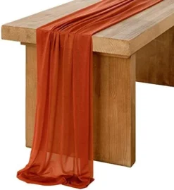 14Ft Ivory Sheer Extra Long Chiffon Like Table Runner For Rustic Boho Wedding Party Bridal Shower Decorations -Kitchen Island Sale 41ROgxeLBCL. AC