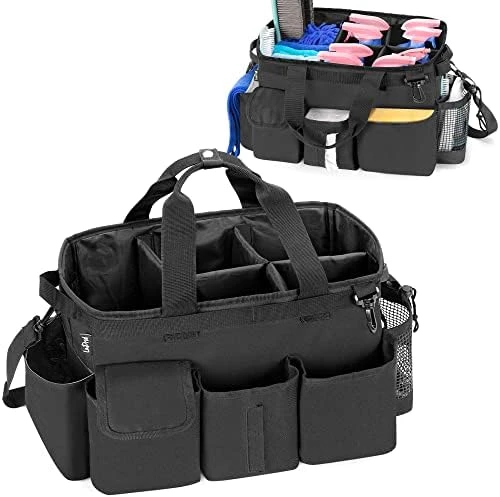 Large Wearable Cleaning Caddy Bag With Detachable Divider, Cleaning Organizer With Handles, Cleaning Supply Tote With Adjustable Shoulder Strap For Cleaners & Housekeepers, Totem 4 Large Wearable Cleaning Caddy Bag With Detachable Divider, Cleaning Organizer With Handles, Cleaning Supply Tote With Adjustable Shoulder Strap For Cleaners & Housekeepers, Totem - Image 4