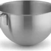 KitchenAid KSMC5QBOWL 5-Quart Mixing Bowl With J Hook Handle, Stainless Steel, NSF, (Fits Commercial Stand Mixers KSM8990 And KSM7990)
