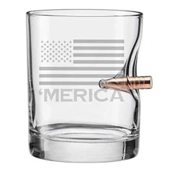 [set Of 2] BenShot 'Merica "Bulletproof" Rocks Glass 11oz -Kitchen Island Sale 41RyJwP5L8S