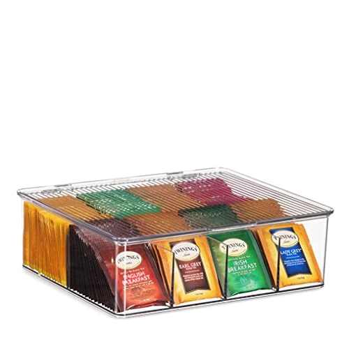 2 Pack Large Stackable Plastic Tea Bag Organizer - Storage Bin Box For Kitchen Cabinets, Countertops, Pantry - Holds Beverage Bags, Cups, Pods, Packets, Condiment Accessories Holder 5 2 Pack Large Stackable Plastic Tea Bag Organizer - Storage Bin Box For Kitchen Cabinets, Countertops, Pantry - Holds Beverage Bags, Cups, Pods, Packets, Condiment Accessories Holder - Image 5
