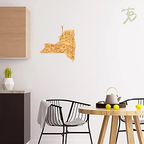 Destination New York State Shaped Serving And Cutting Board, Includes Hang Tie For Wall Display 4 Destination New York State Shaped Serving And Cutting Board, Includes Hang Tie For Wall Display - Image 4
