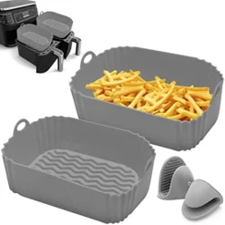 2 Packs Air Fryer Silicone Pot For Ninja Foodi Dual DZ201 DZ401, Food Grade Reusable Non Stick Replacement Silicone Air Fryer Liner Basket Bowl Accessories For Ninja 8 QT Air Fryer, Dishwasher Safe 27 2 Packs Air Fryer Silicone Pot For Ninja Foodi Dual DZ201 DZ401, Food Grade Reusable Non Stick Replacement Silicone Air Fryer Liner Basket Bowl Accessories For Ninja 8 QT Air Fryer, Dishwasher Safe -Kitchen Island Sale 41SBoE31nkL. AC